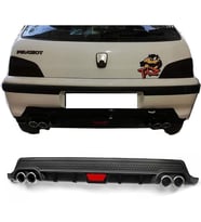 Peugeot 106 Siyah Difüzör Difizör Yuvarlak Egzoz Görünüm Kulaklı Tip