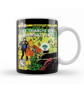 The Adventures Of Tintin L'Etoile Mysterieuse Vintage Style Cover Kupa Bardak Porselen