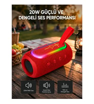 Mey İthalat® Kablosuz Hoparlör – Bluetooth 5.1, Güçlü Bas ve 10 Metre Menzil
