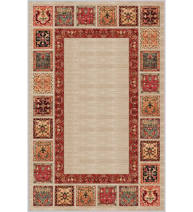 Eliana Home Baskılı, Yıkanabilir Kaymaz Taban Salon Halısı LNA0191-SD1184 100x150 cm (Kırmızı)