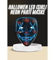 Işıklı Led Maske Parti Eğlence Maskesi Hallowen Neon Maske