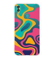 PrintiFy Huawei Y7 2019 Uyumlu Kamera Korumalı Renkli Desen Tasarımlı Şeffaf Silikon Kılıf