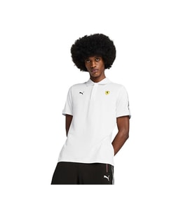 Puma Ferrari Race Cloudspun Polo Erkek Günlük Polo Tişört 63018504 Beyaz