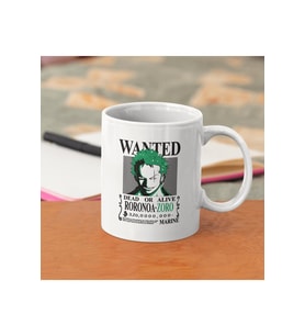 One Piece Zoro Wanted Kupa Bardak