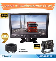 Kamyon Tır ve İş Makinaları için 9 inç AHD Monitörlü 1080P Full HD Kameralı Tak Kullan Set