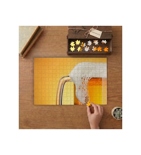 Bardaktan Taşan Bira Tasarımı 240 parça Ahşap Puzzle Ahşap Kutuda MP01600