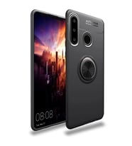 Huawei Y6p Kılıf Range Yüzüklü Silikon - Siyah