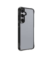 Galaxy S24 Plus Kılıf Şeffaf Sert PC Arka Yüzey Tasarımlı Edo Kılıf (Siyah)
