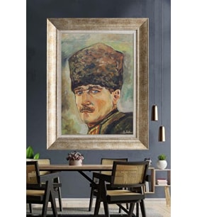 Gümüş Çerçeveli Atatürk Tablo za314