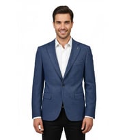 Erkek Tek Spor Ceket Çift Yırtmaçlı BGL-ST04982 (Petrol)