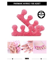 Pembe Parmak Ayırıcı 100 Adet, El ve Ayak Seperatörleri, Pedikür-Manikür