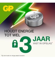 Batteries GPA76 Lr44 Düğme Pil, 1.5 volts, Gri