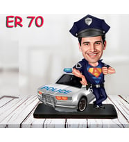 Kişiye Özel Ahşap Biblo - Erkek Polis Karikatür Biblo 8