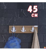 Modilayn ARI Serisi 9 Kancalı Banyo Askısı - 3'lü Set (41,4x9,6cm) Ekstra Düzen ve Yer Tasarrufu