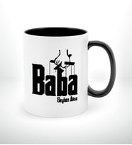 BK Gift Kişiye Özel Babalar Günü Hediyesi Baba Godfather Tasarımlı Siyah Beyaz Kupa Bardak-5