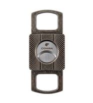 Cohiba Gümüş Eskitme Desenli Metal Puro Makası Kesici - TRP7142
