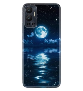Infınix Hot 12 Kılıf Resimli Desenli Baskılı Silikon Night Moon 1133