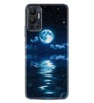 Infınix Hot 12 Kılıf Resimli Desenli Baskılı Silikon Night Moon 1133
