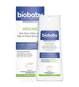 Biobaby Atocare Çok Kuru Ciltler Için Saç Ve Vücut Şampuanı 300ml
