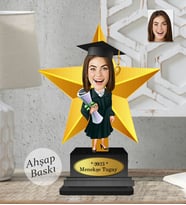 Kişiye Özel Mezuniyet Ödülü  Ahşap Biblo-8