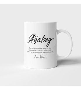Lügat Ağabey Baskılı Kupa Bardak