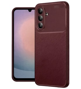Galaxy A26 Kılıf Auto Focus Karbon Kapak - Bordo