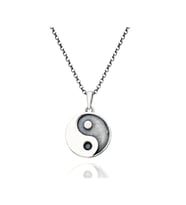 Yin Yang Paslanmaz Çelik Kolye (Gümüş)