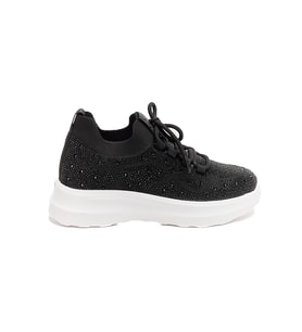 Comfort Taban Taşlı Kadın Sneaker (Siyah)