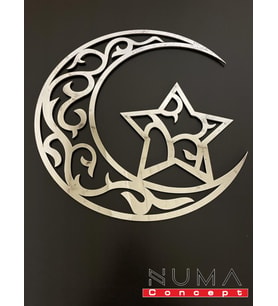 Numa Concept Ayyıldız Gümüş Aynalı Pileksi 40x40