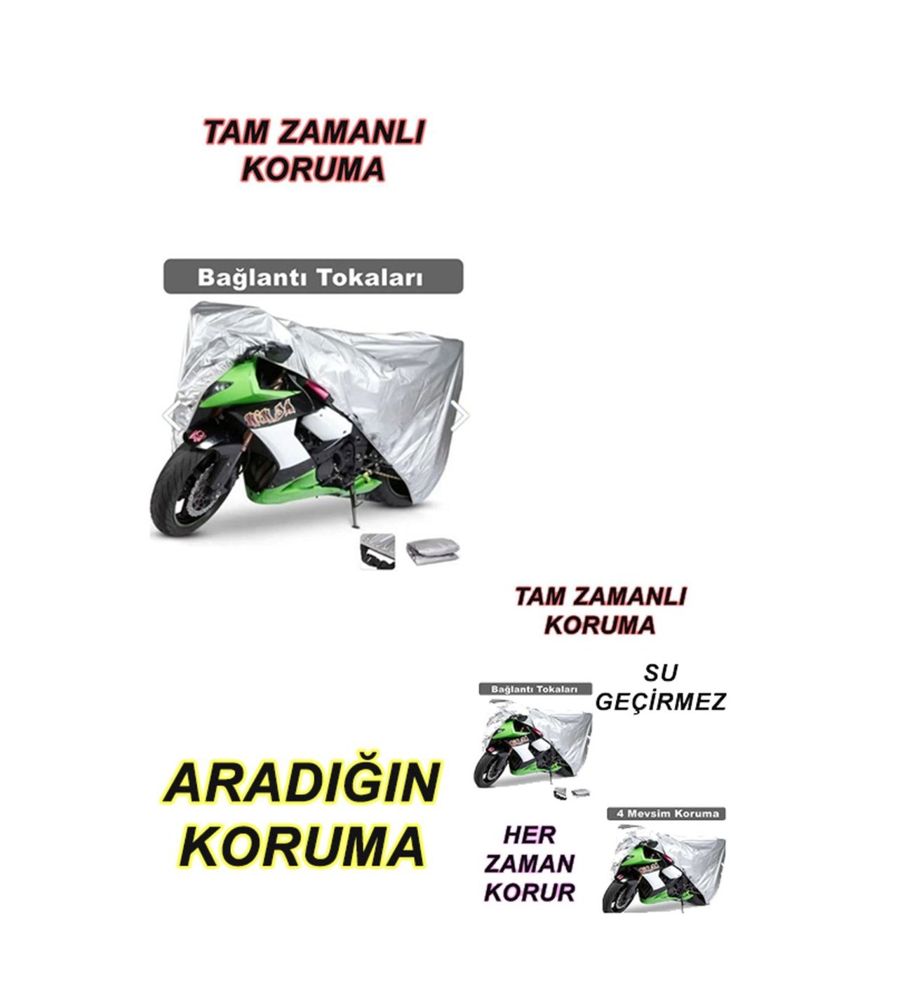 Kral Motor Kr-203 Tongo L Mavi Su Geçirmez Eko Branda Koruma Gri