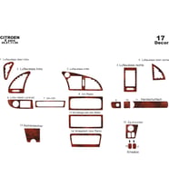 Meriç® Citroen Xsara 1 Ön Torpido Kaplama Maun 17 Parça 1997-1999 (Maun)