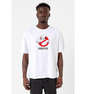 Casper The Friendly Ghost Casbuster Beyaz Erkek Oversize Tshirt
