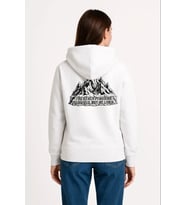 Nihilist Penguen Temalı Oversize Kapüşonlu Sweatshirt - Beyaz