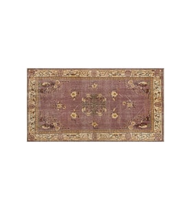 Vintage El Dokuma Eskitme Halı 111x207 cm 9052