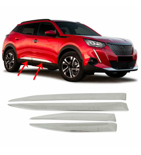 Peugeot 2008 Parlak Krom Yan Kapı Çıtası 4 Parça 2019 ve Üzeri