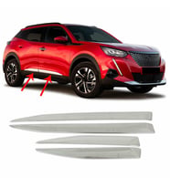 Peugeot 2008 Parlak Krom Yan Kapı Çıtası 4 Parça 2019 ve Üzeri