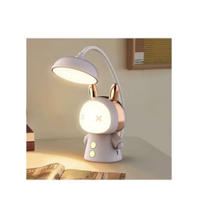 Sevimli Renk Değiştiren Çocuk Oda Gece Lambası, USB Şarjlı Süs Eşyası (Krem)