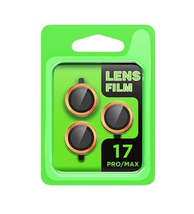 Apple İphone 17 Pro Raze Metal Kamera Lens - Turuncu