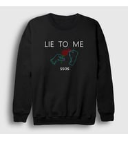 Presmono Unisex Siyah Lie 5 Seconds Of Summer Sweatshirt 78901tt