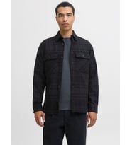 JPRRAYLE MELANGE CHECK L/S OVERSHIRT SN Black Beauty