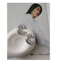 Lente Aksesuar Asimetrik Halka Küpe - Modern Tarz Kadın Küpe (Silver)