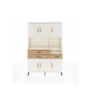 Arges Dolap 9 Raflı 3 Çekmeceli 6 Kapaklı 132x30x195 Aytaşı-Aytaşı/Çam