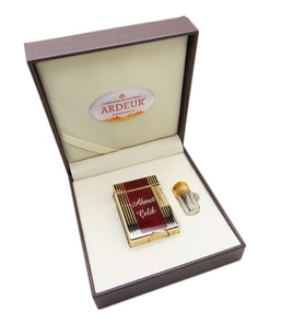 Ardeur® Heritage Bordo Gold Sedefli Desen İsme Özel Çakmak Hediyelik Çakmak