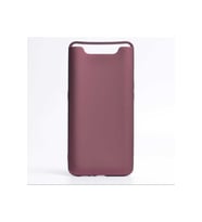 Samsung Galaxy A80 Uyumlu Kılıf Zore Premier Silikon Kapak (Mürdüm)