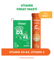2’li-Vitago Vitamin D3+Vitamin C Efervesan Tablet