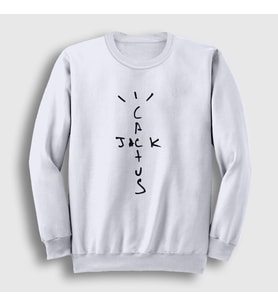 Presmono Unisex Beyaz Cactus Jack Travis Scott Sweatshirt 51186tt (Beyaz)