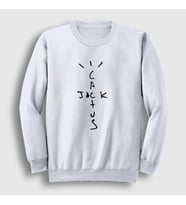 Presmono Unisex Beyaz Cactus Jack Travis Scott Sweatshirt 51186tt (Beyaz)