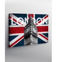 Kanvas Tablo Londra Big Ben İllüstrasyonu