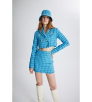 Markano Tweed Ceket Mavi
