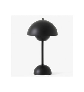 Şarjlı Yuvarlak Masa Lambası, 3 Mod, LED Işıklı, Siyah, Gece Kullanımı (Krem)